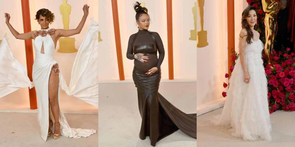 8 Pictures of Best Dressed Artists on the Oscars 2023 Red Carpet, Rihanna Shows Off Baby Bump - Michelle Yeoh Looks Stunning in Feather Dress