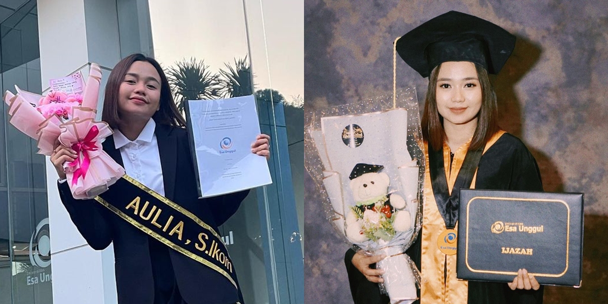 8 Portraits of Aulia DA Finally Graduating After Struggling for Years, Touchingly Remembering Late Mother - Receiving Congratulations from Soimah to Fildan