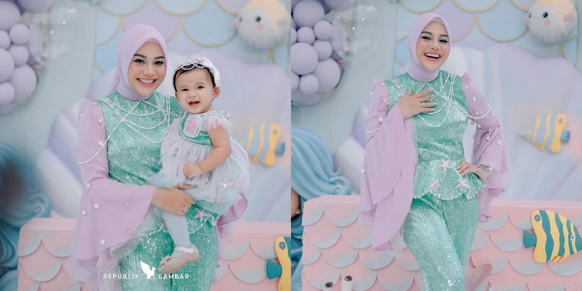 8 Photos of Aurel Hermansyah in a Mermaid Costume at Azura's Birthday, Praised for Her Slim and Beautiful Look Without Being Boring