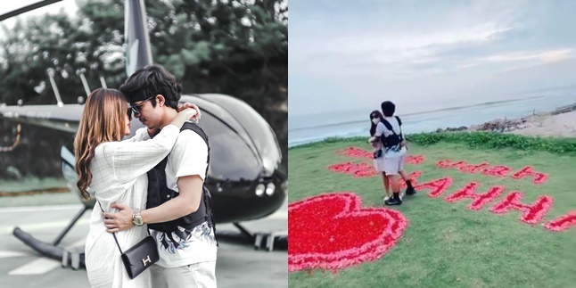 8 Pictures of Aurel and Atta Riding a Helicopter in Bali, Giving Romantic Surprise During Honeymoon