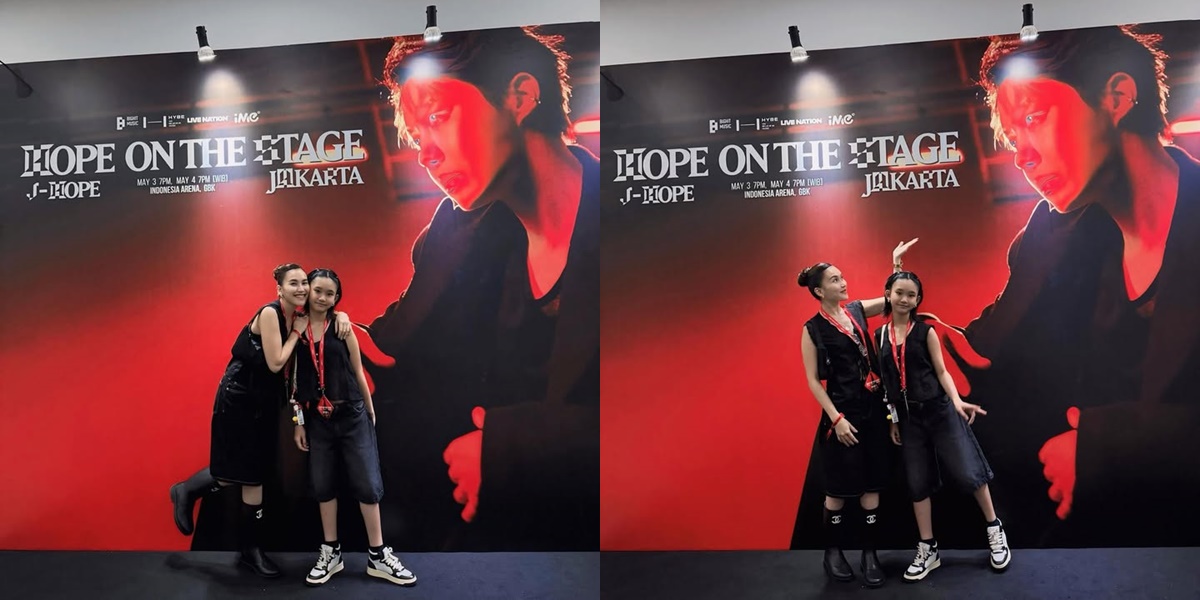 8 Photos of Ayu Ting Ting and Bilqis in Stylish Outfits at J-Hope BTS Concert, Her Child Even Cried When Noticed