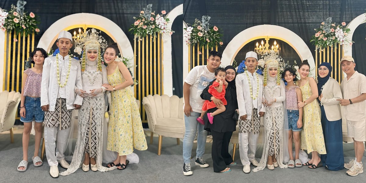 8 Photos of Ayu Ting Ting Attending Her Assistant's Wedding in a Sleeveless Dress, Becoming the Focus of Netizens