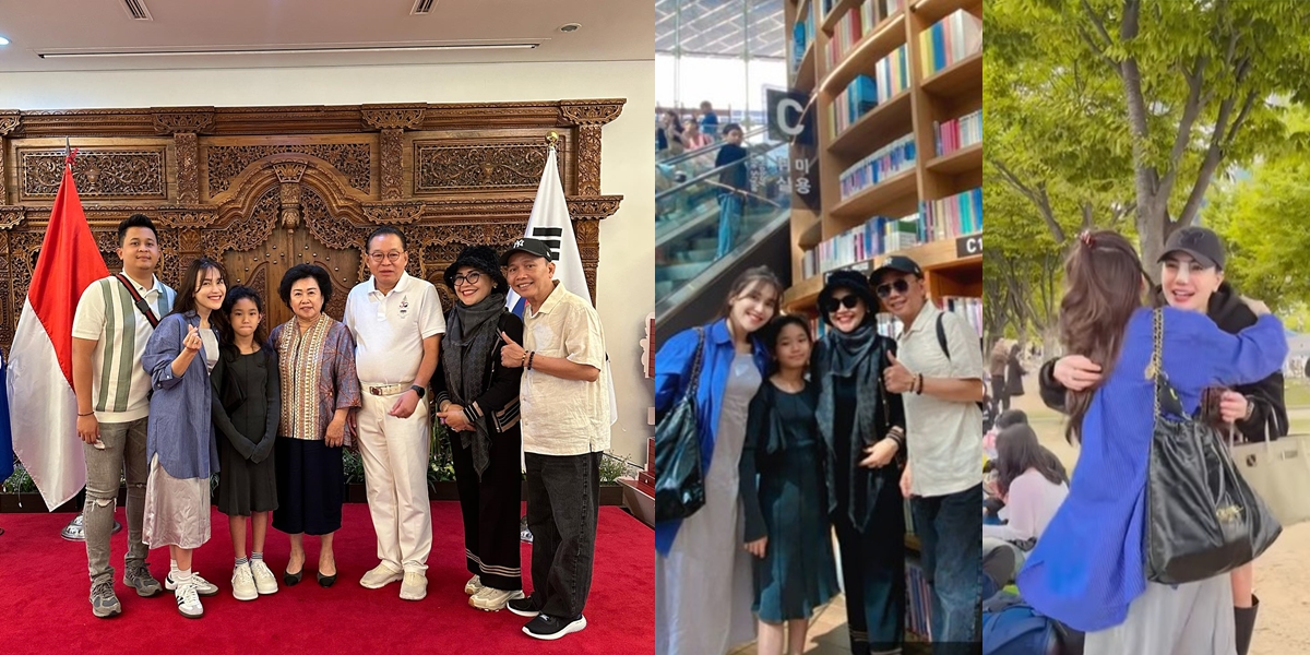 8 Photos of Ayu Ting Ting's Vacation in Korea, Meeting Nikita Mirzani with a Bandaged Nose