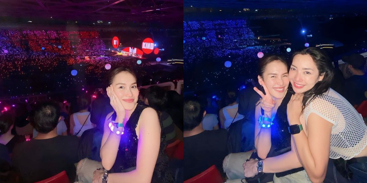 8 Portraits of Ayu Ting Ting's First Coldplay Concert, Made Amazed Until She Could Speak!