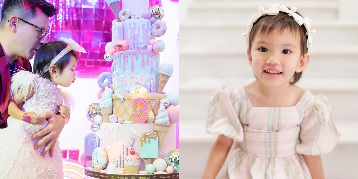 8 Photos of Baby Claire, Shandy Aulia's 3rd Birthday, Looking Beautiful in a Luxurious Dress - Making Parents Happy