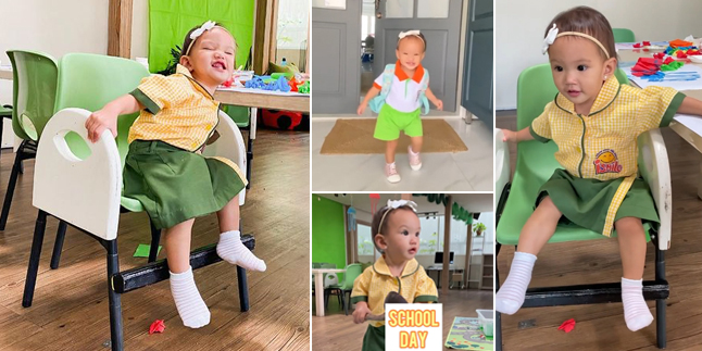 8 Photos of Baby Claire, Shandy Aulia's Daughter, Wearing School Uniform, So Cute and Adorable!