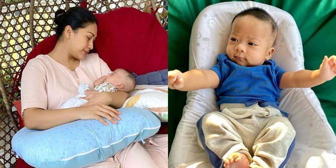 8 Portraits of Baby Erlangga, Tata Janeeta's Newborn Son, Handsome and Adorable with a Cute Button Nose