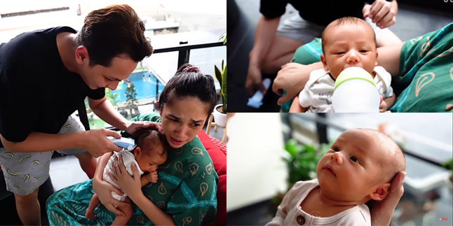 8 Portraits of Baby Saka Getting a Haircut by Andhika Pratama, Looking Handsome and Resembling His Father