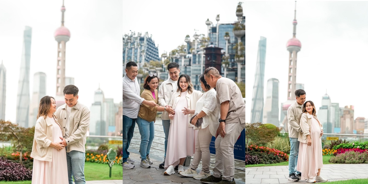 8 Photos of Gritte Agatha and Husband's Babymoon in Shanghai, Inviting Parents - The Glow of Pregnancy Radiates Perfectly