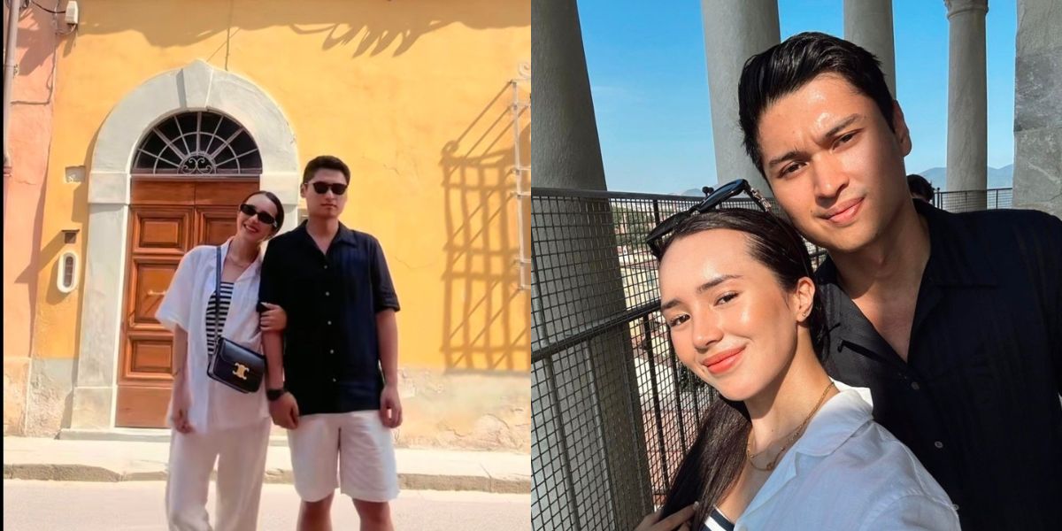 8 Photos of the Fun of Beby Tsabina and Rizki's Honeymoon in Italy, Wearing Couple Outfits