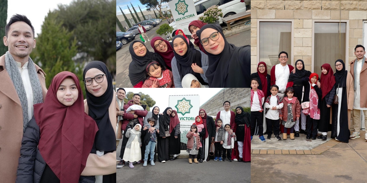 8 Portraits of Ben Kasyafani Celebrating Eid al-Adha in Australia, Performing Eid Prayer in the Middle of Winter - Sienna Looks Beautiful Wearing a Hijab Takes the Spotlight