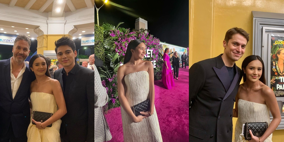 8 Beautiful Portraits of Beby Tsabina on the 'TICKET TO PARADISE' Red Carpet, Taking Photos with Hollywood Artists - Making Netizens Envious!