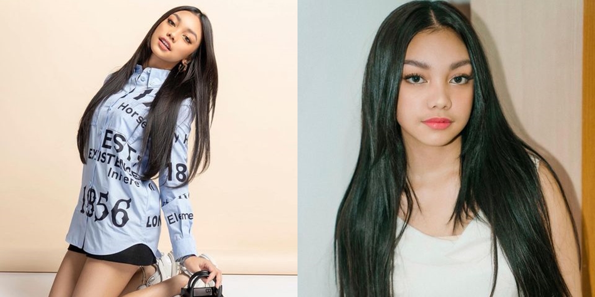 8 Beautiful Portraits of Naura Ayu, Nola B3's Daughter, with Her Long Black Hair, Showcasing Sleek and Chic Gen Z Style!