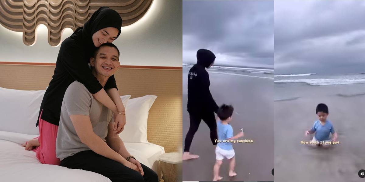 8 Photos of Citra Kirana and Rezky Aditya Taking Their Child on Vacation in Bali, Touched to See Baby Athar Growing Up - So Happy Playing in the Water