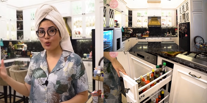 8 Portraits of Nindy Ayunda's Kitchen, Luxurious and Full of Marble - Many Expensive Plate Collections Bought Little by Little