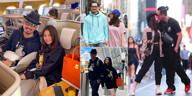 8 Portraits of Denny Sumargo and His Wife's Romantic Vacation to New York, Showing Intimate Kiss Photos