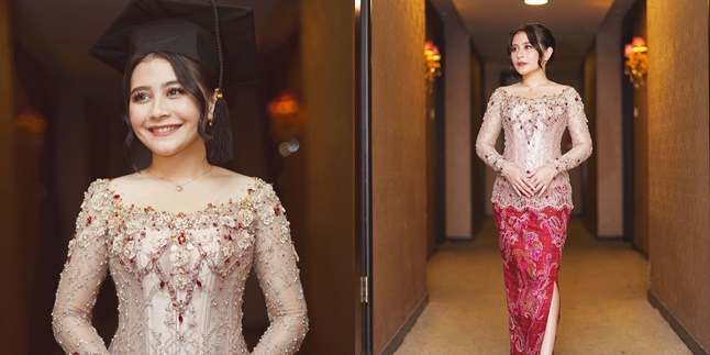 8 Gorgeous Details of Prilly Latuconsina's Graduation Kebaya, Elegant with a Red Nuance - Made with Local Craftsmanship