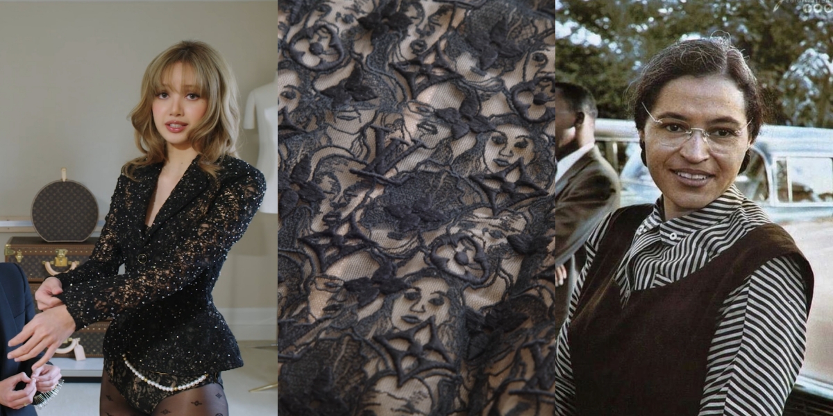 8 Detail Portraits of Lisa BLACKPINK's Appearance at the 2025 Met Gala, Suspected to Display the Face of Black Activist Rosa Parks on Underwear