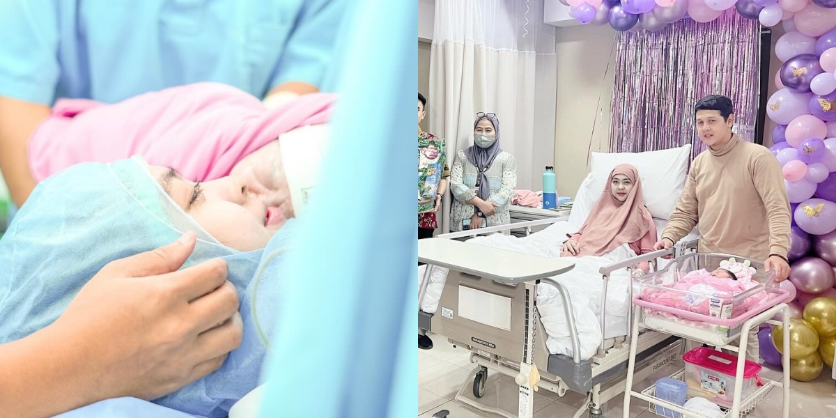 8 Portraits of Doctor Shindy, Sister of Ria Ricis, Giving Birth to Her Second Child, Full of Happiness