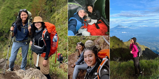 8 Photos of Febby Rastanty Still Looking Beautiful and Cool While Climbing Mount Merbabu, Harvesting Praises from Netizens