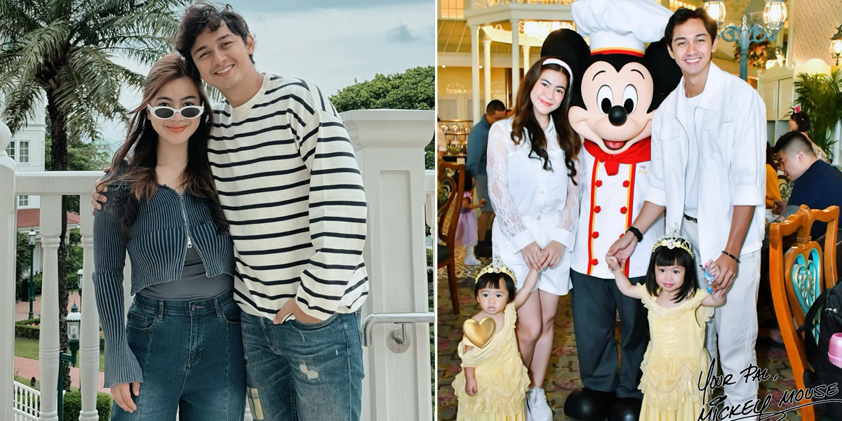 8 Photos of Felicya Angelista & Caesar Hito Vacation in Hongkong, Inviting Children to Disneyland