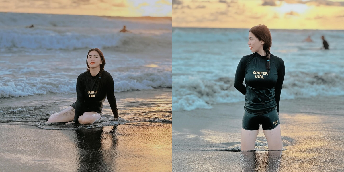 8 Photos of Felicya Angelista Playing in the Water at the Beach, Her Body Goals Attract Attention - Unlike a Mother of Two