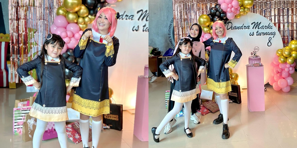 8 Photos of Fitri Carlina Cosplaying as Anime Character Anya Forger at Her Nephew's Birthday, Wearing Pink Wig - So Exciting