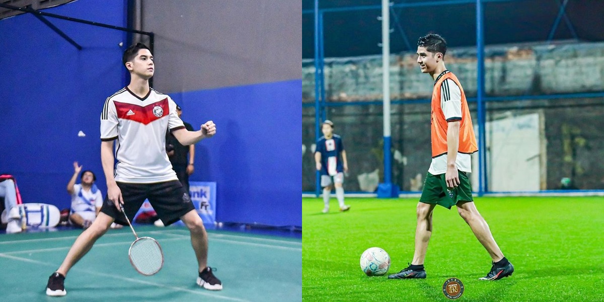 8 Handsome Portraits of Al Ghazali Sweating During Sports, From Football to Badminton - Playing Together with Rizky Billar