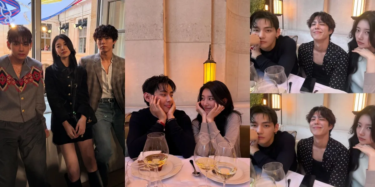 8 Handsome Photos of V BTS at the CELINE Event in Paris, Cute Photos with Suzy - Visual Trio with Park Bo Gum