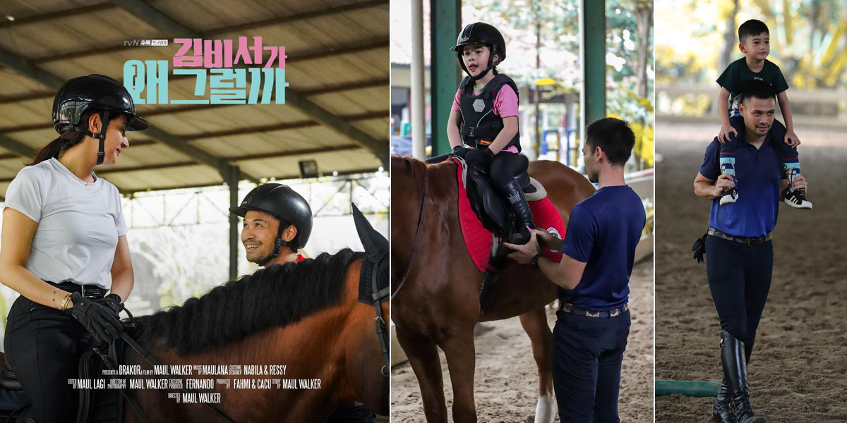 8 Handsome Photos of Nabila Syakieb's Husband Taking Care of Their Child While Horseback Riding, Radiating Hot Daddy Vibes