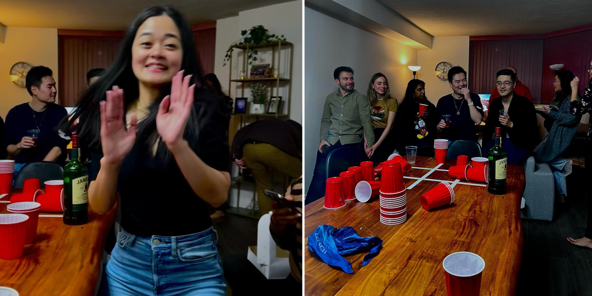 8 Photos of Gisela Cindy Hosting a Party at her Home in Toronto, Preparing Yellow Rice Menu for Boyfriend & Foreign Friends