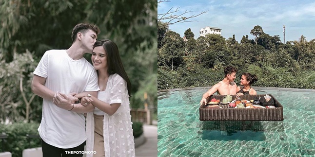 8 Photos of Audi Marissa and Anthony Xie's Honeymoon, Relieved to Take Photos Together in the Swimming Pool Because It's Official