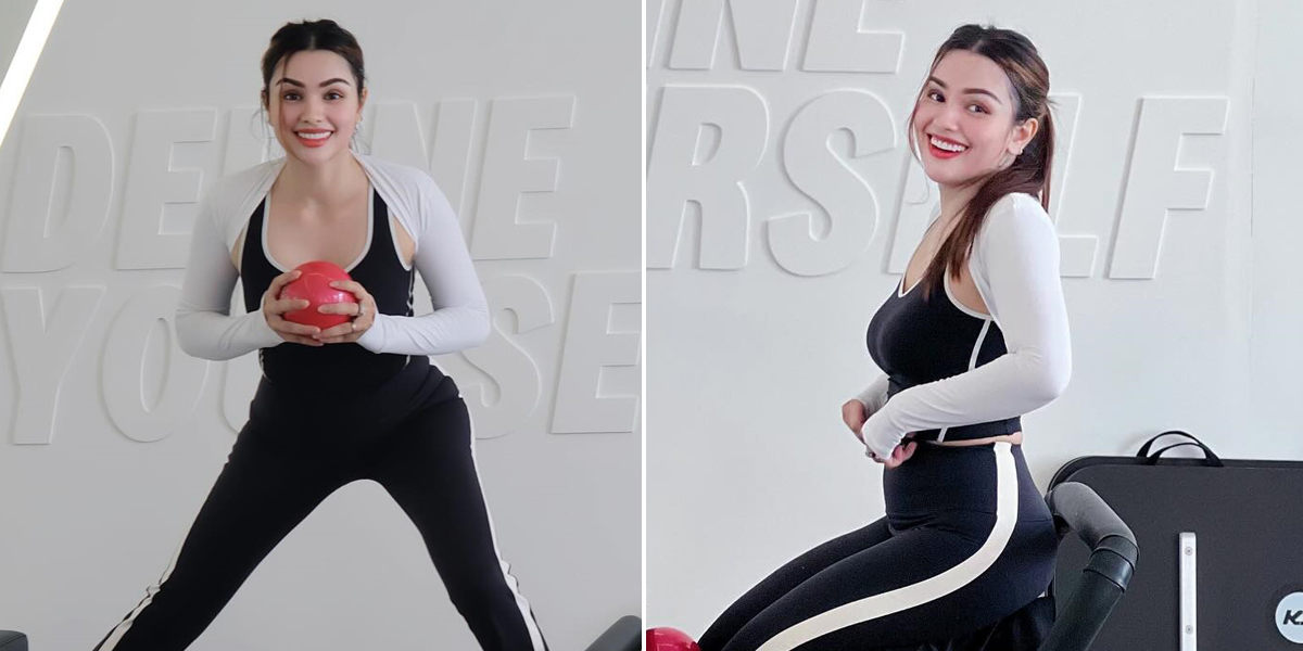 8 Potraits of Hot Mom 3 Children Nurah Syahfirah During Pilates, Showing Body Goals Like Still a Girl