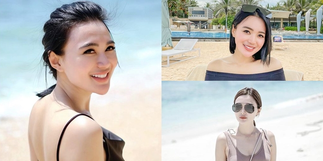 8 Hot Photos of Wika Salim Vacationing at a Crowded Beach, Showing off Smooth Back and Flat Stomach