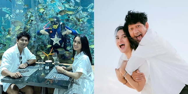 8 Photos of Ibnu Jamil and Ririn Ekawati Showing Affection During Vacation in Bali, Romantic Dinner at the Giant Aquarium