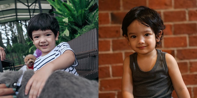 8 Portraits of Ibrahim, the Handsome Son of Arya Saloka and Putri Anne that Will Make You Stare, His Behavior is Even More Adorable