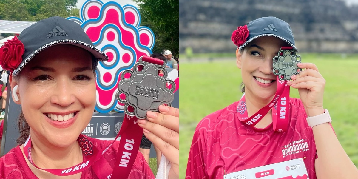 8 Photos of Ira Wibowo Running the Borobudur 10K Marathon at Age 56, Healthy & Fit, Awesome No Medicine Needed