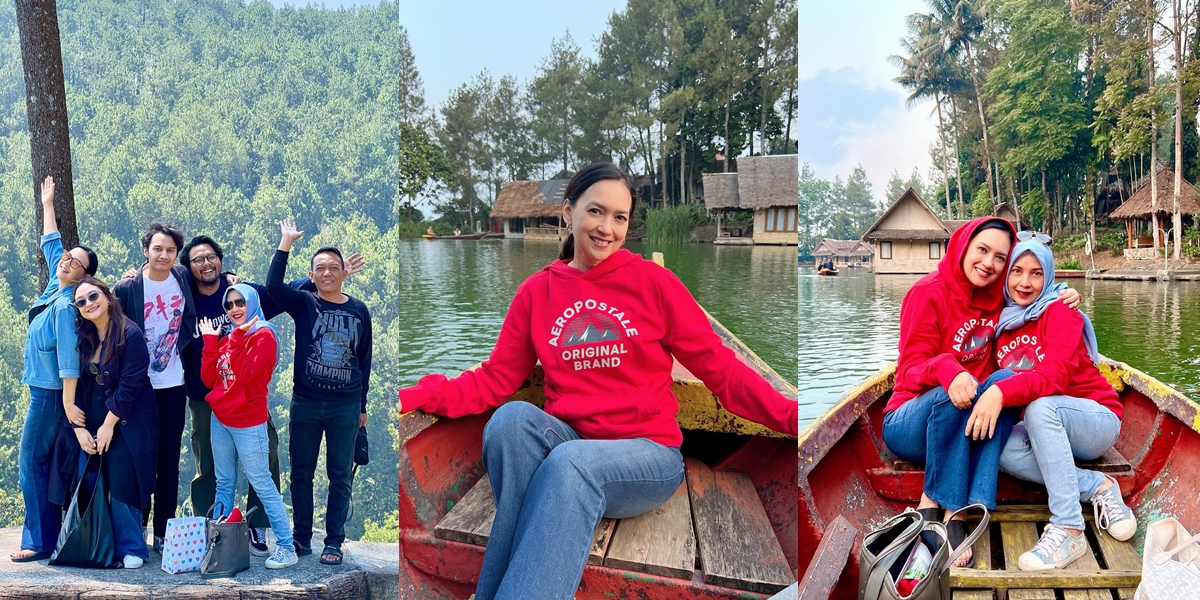 8 Portraits of Ira Wibowo Vacationing with Her Son-in-Law's Family in Garut, Close Bond with Her In-Laws Earns Praise