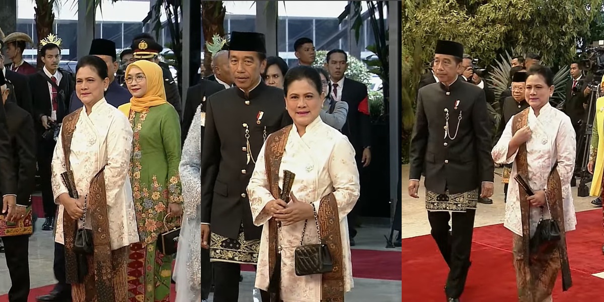 8 Portraits of Iriana Jokowi in White Kebaya, Accompanying Jokowi to the Inauguration of the President-Vice President Period 2024-2029