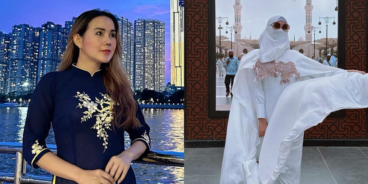 8 Relaxed Portraits of Isa Zega Styling with a Veil During Umrah, Accused of Blaspheming Religion - Her Identity Becomes a Focus