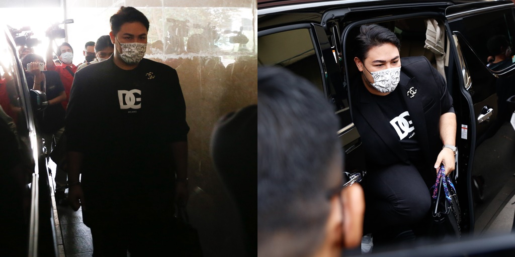 8 Portraits of Ivan Gunawan Fulfilling Police Summons Regarding the Case of Bogus Investment in DNA Trading Robots, Elegantly Wearing Black Gucci Suit