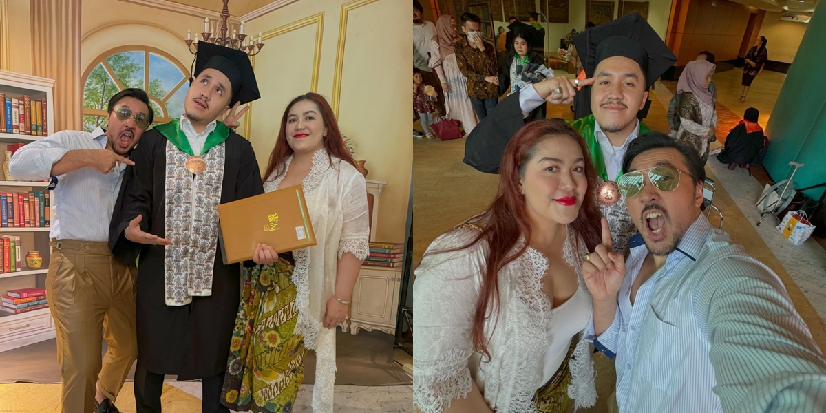 8 Portraits of Jason Davis, Son of David Naif, Graduating with a Bachelor's Degree from Jakarta Institute of the Arts - Posed 'Rock & Roll' with His Professor