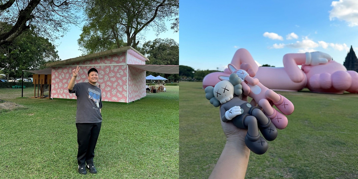 8 Portraits of Jeffry Jouw Visiting KAWS Holiday at Prambanan Temple, Being Called to Use the Inside Path