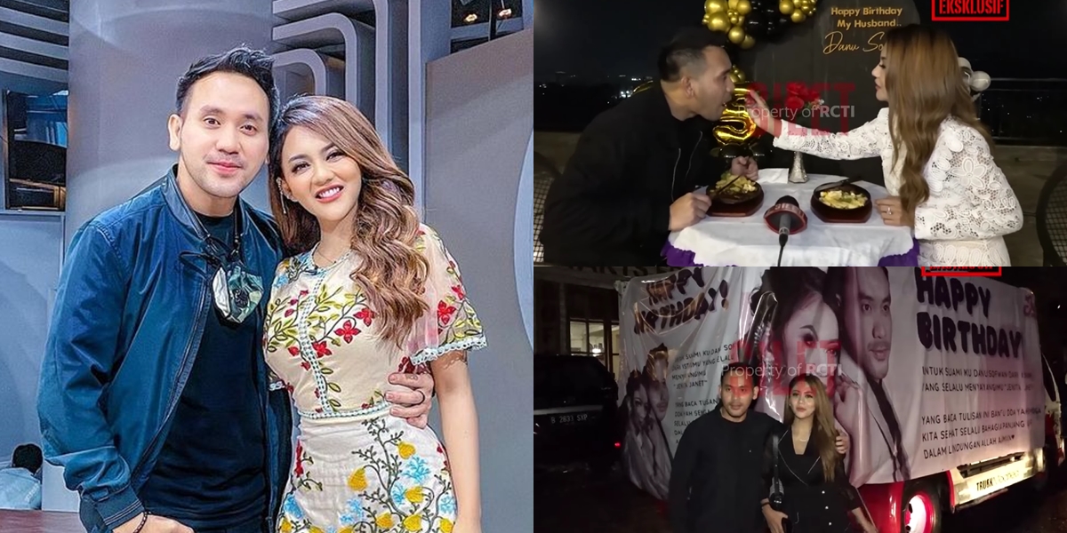 8 Photos of Jenita Janet Wish Happy Birthday to Husband on the Truck Body, Danu Sofwan Surprised - Also Had a Romantic Dinner