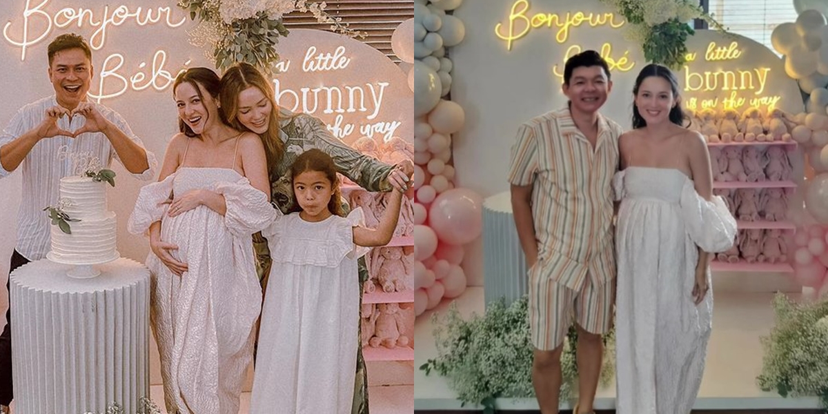 8 Photos of Julie Estelle's Baby Shower Event, All-Pink Decoration - Beautiful Pregnant Women Look Stunning