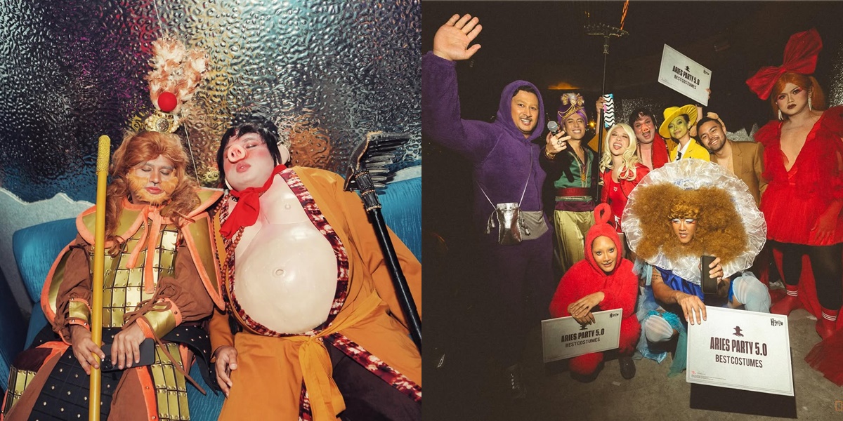 8 Photos of Keanu Agl and Tara Basro Winning Best Costumes at the Aries Party, as Cu Pat Kai - Po from Teletubbies