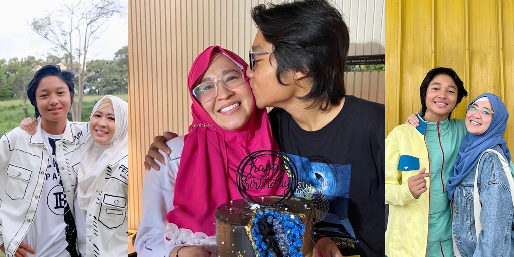 8 Portraits of Togetherness between Kiesha Alvaro and Okie Agustina, Netizens: A Handsome and Pious Son Protecting His Mother