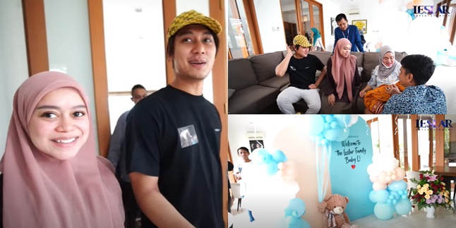 8 Portraits of Lesti and Rizky Billar's Child's Homecoming, Greeted with Excitement by Family at Home - Baby L's Face Makes Curious