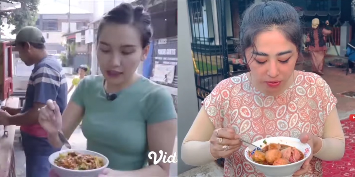 10 Photos of Ayu Ting Ting and Dewi Perssik Enjoying Street Food