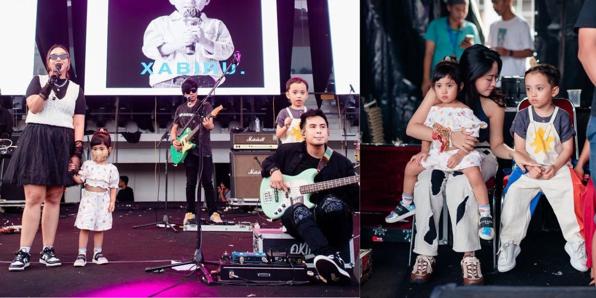 8 Portraits of Xabiru and Chava's Excitement Brave Enough to Go Up on Stage with Father Okin, Daring to Perform in Front of Thousands of People